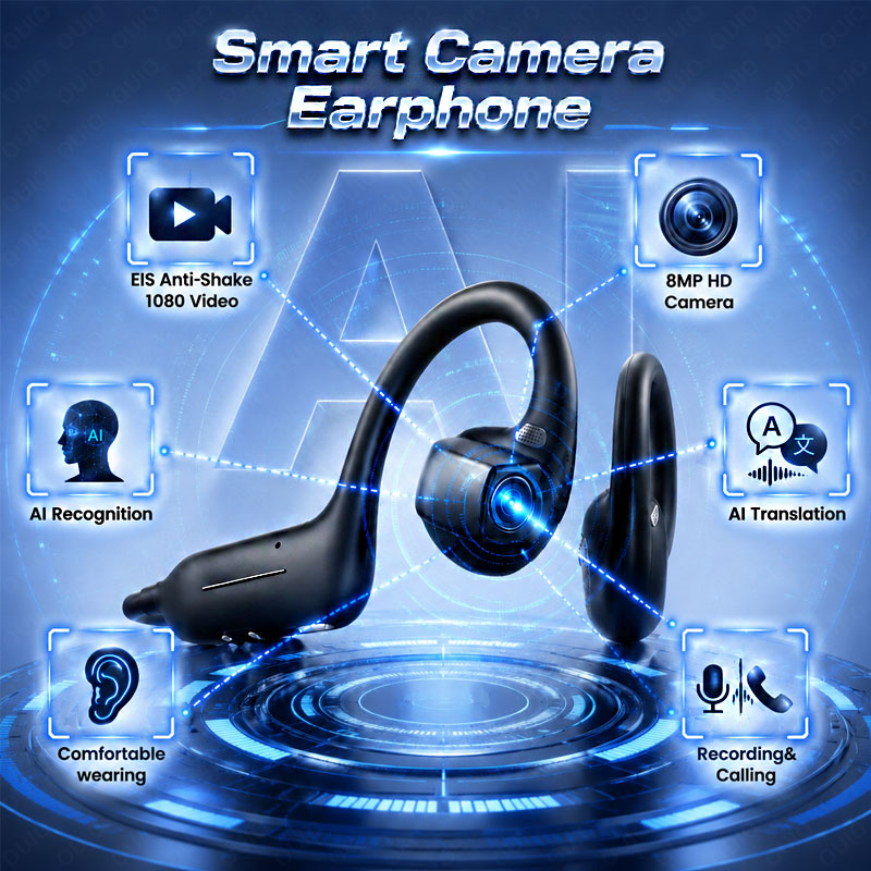 Photography Videography - 新型AIスマートシューティングヘッドホン 800W HDカメラ 1080Pビデオ Q&A画像認識 BT