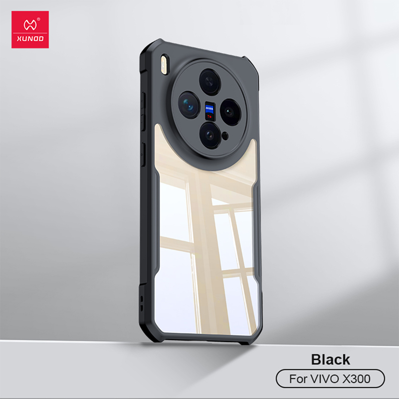 Photography Kit Vivo X200 Pro - VIVO X300、X300 Pro用ケース XUNDD 耐衝撃・落下防止エアバッグ付きTPUハードPC透明スマホカバー