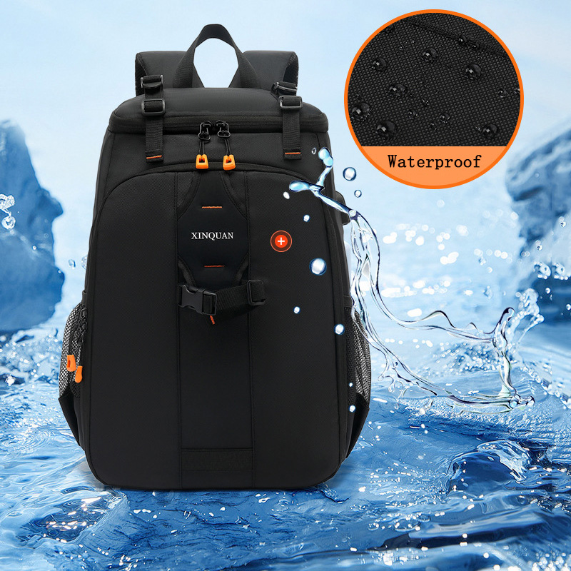 Photography Videography - 防水トラベルバックパック、ビデオ三脚、DSLRバッグ、大容量写真撮影用カメラショルダーバッグ（ニコン、ペンタックス、キヤノン、ソニー用）