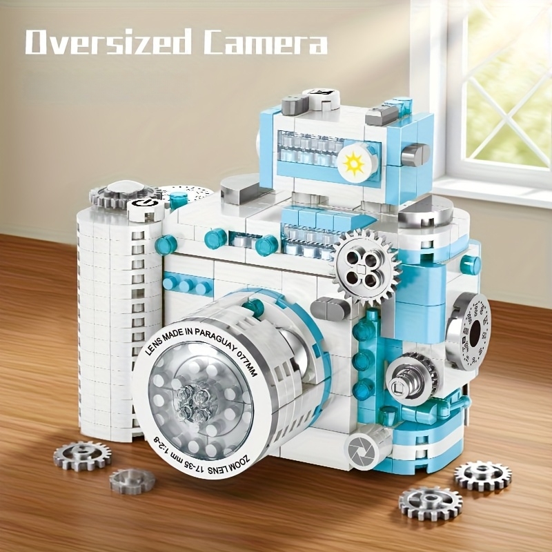 Photography Journalism - DIYレトロビルディングブロックカメラモデル クリエイティブパズルデコレーション シミュレーションビルディングブロックカメラ クリスマス ハロウィンギフト 男の子と女の子に適したホリデーギフト