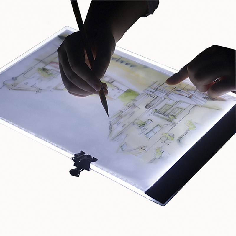 Photography Desk - LEDライトボックス付き描画タブレット、薄いアートステンシル、アクリルボード、トレーシングテーブル、ペイントアクセサリー、a5