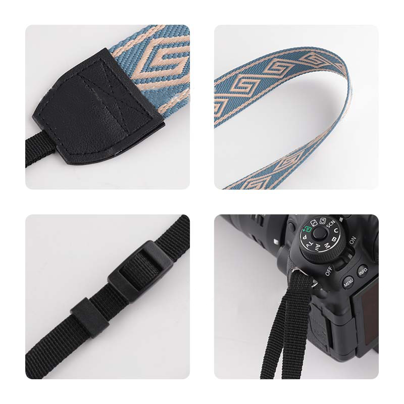 ポータブルカメラストラップ調節可能なコットンレザーカメラショ - Camera Strap Leather のレビューと価格