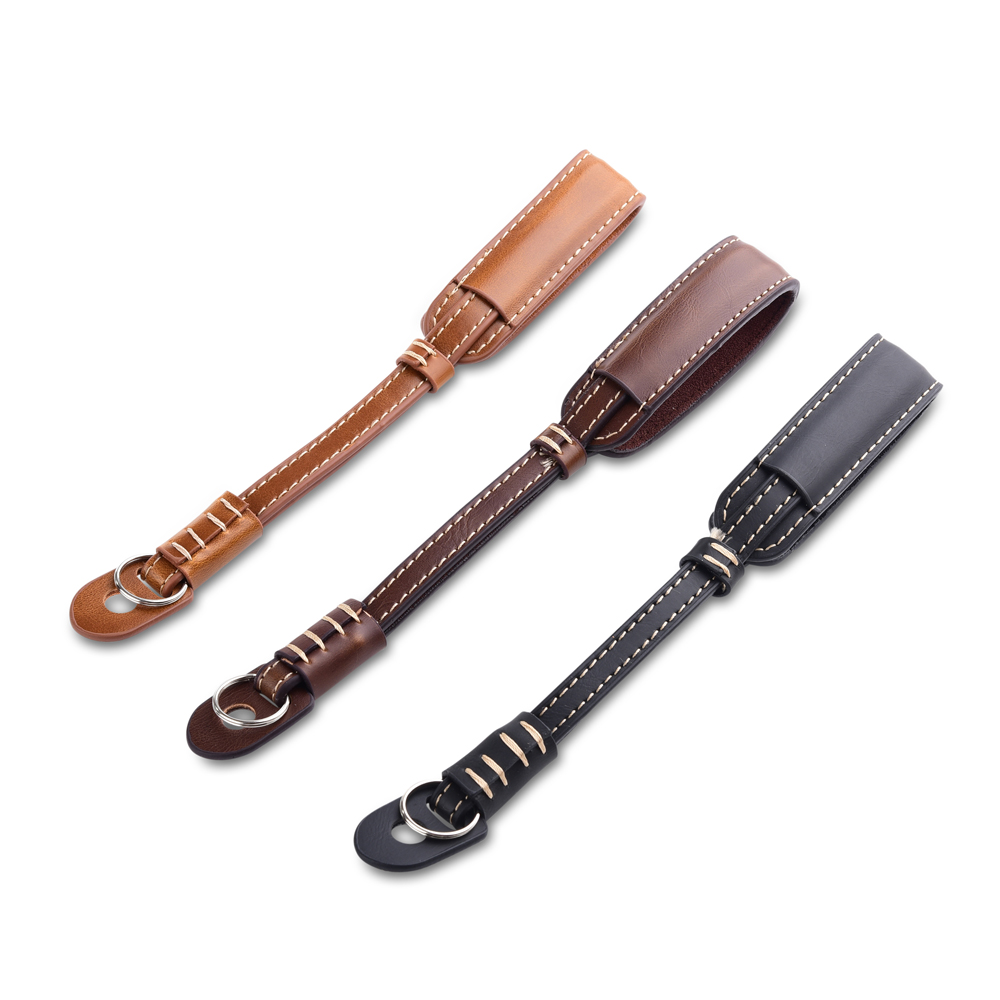 カメラ革ハンドリストストラップグリップ金属リングパナソニック - Camera Strap Leather のレビューと価格