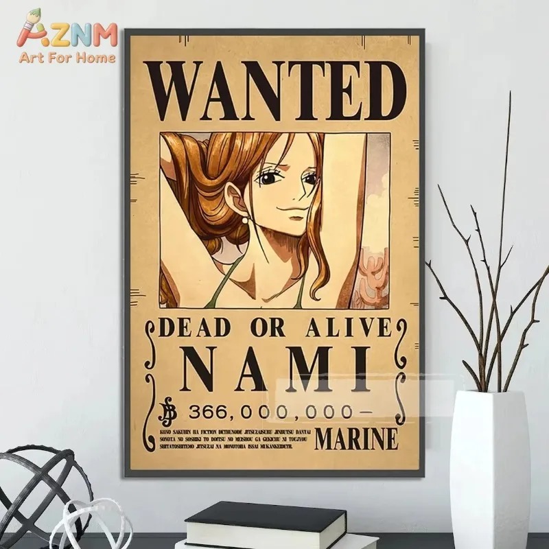 AZNM ワンピース ルフィ ギア5 指名手配画 キャンバス - Photography Anime のレビューと価格