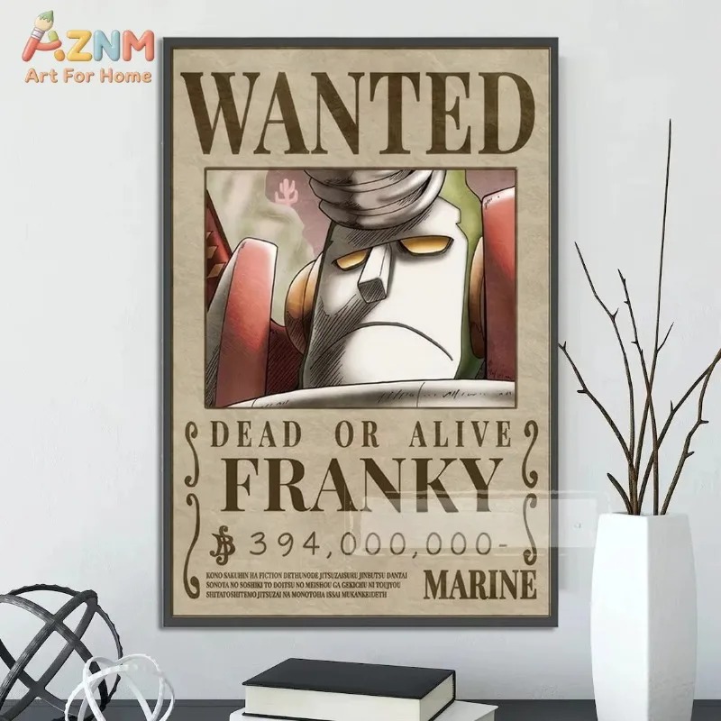 AZNM ワンピース ルフィ ギア5 指名手配画 キャンバス - Photography Anime のレビューと価格