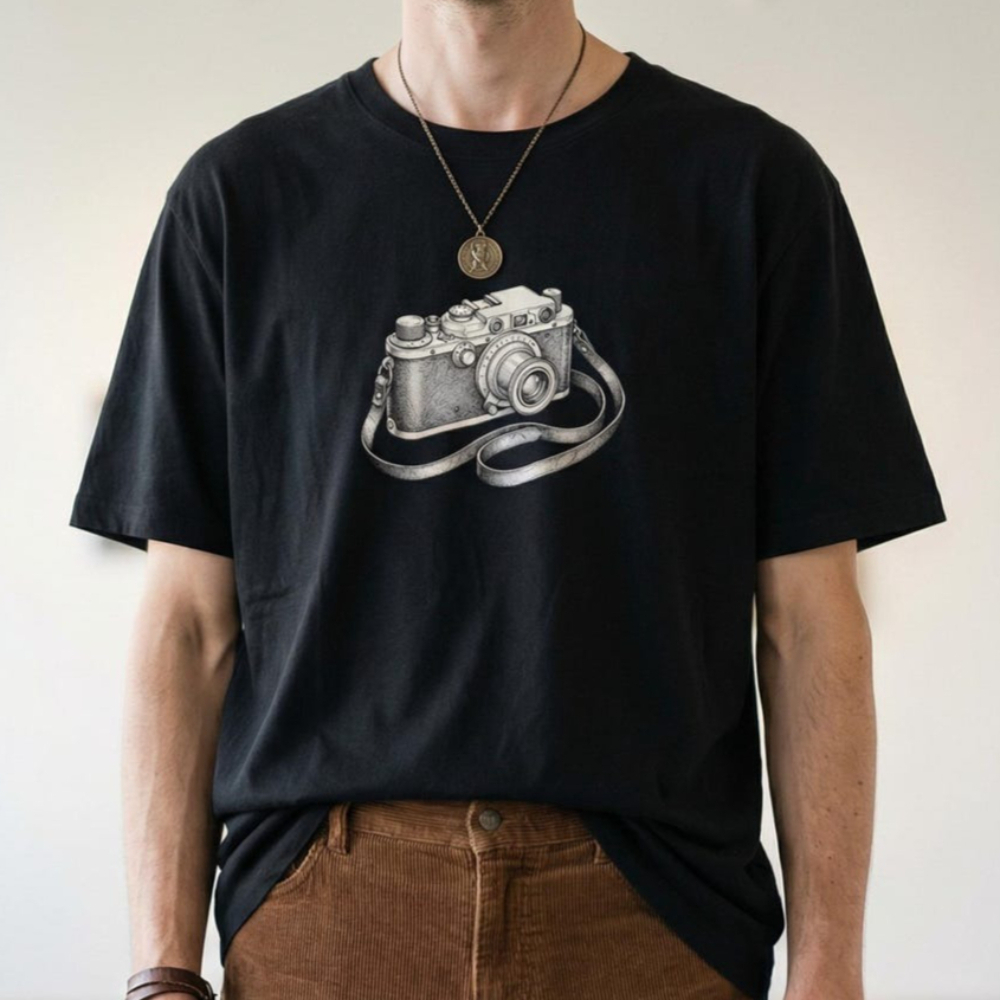 カメラシャツ ヴィンテージカメラTシャツ 写真家へのギフト  - Photography Graphic Design のレビューと価格