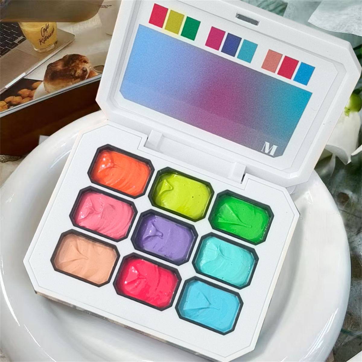 1pc 9 色ソリッドネイルポリッシュパットジェルペインティ - Photography Design のレビューと価格