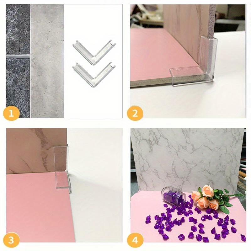 6個 4*4cm プラスチック背景バックル - 写真スタジオ - Photography Composition のレビューと価格