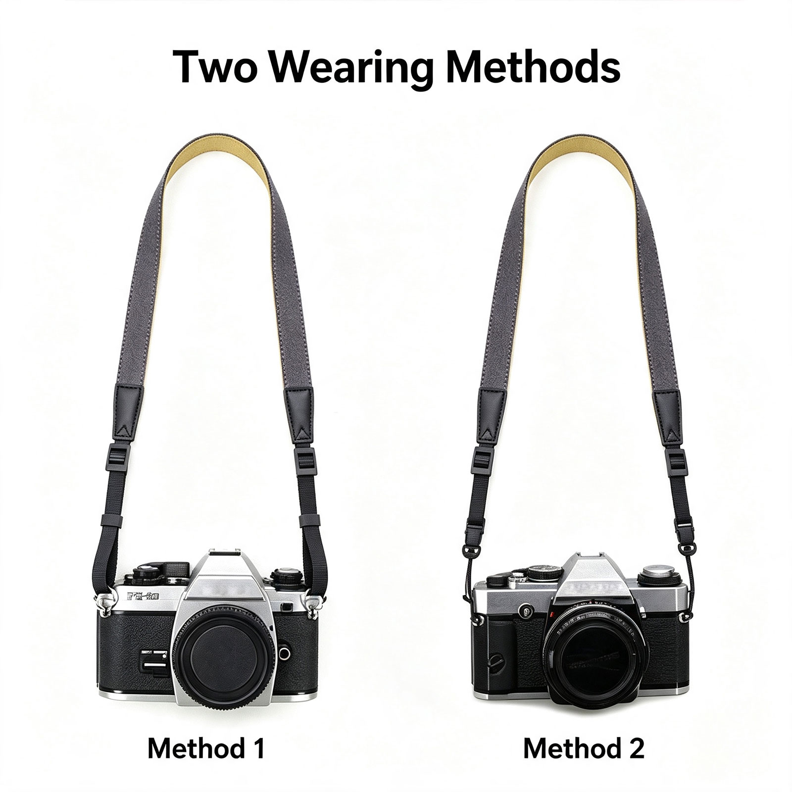 カメラショルダーネックストラップベルト、滑り止め調整可能なコ - Camera Strap Leather のレビューと価格
