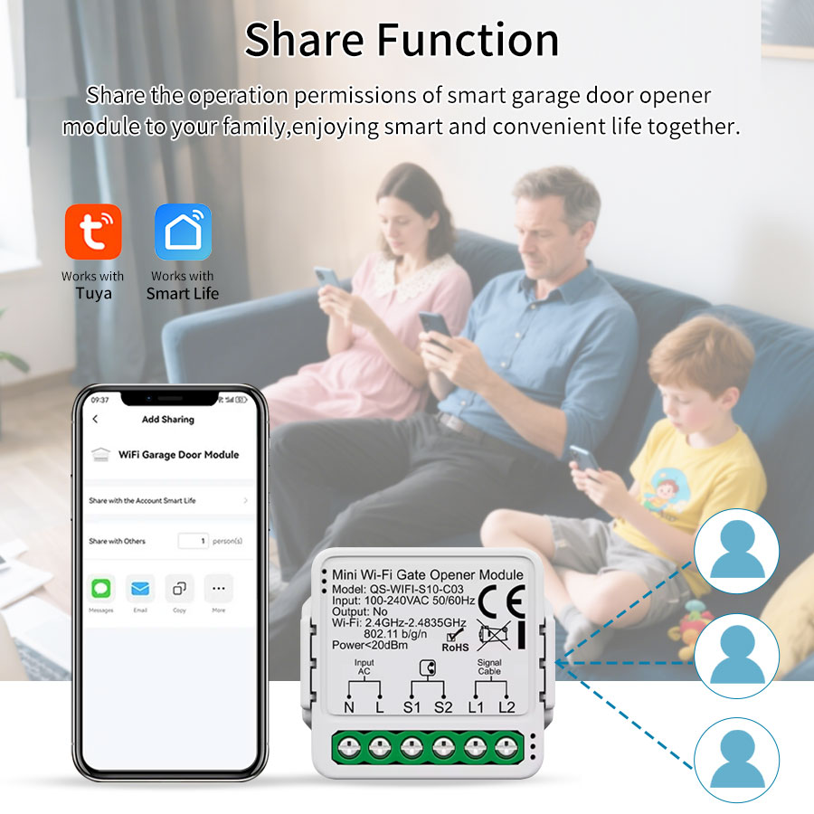 Tuya スマート WiFi または Zigbee ガレージ - Remote Shutter Release のレビューと価格