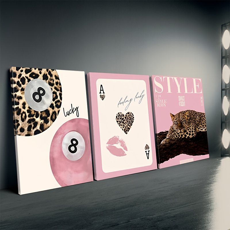 3ピース レオパード チーター キャンバス ウォールアート  - Photography Design のレビューと価格