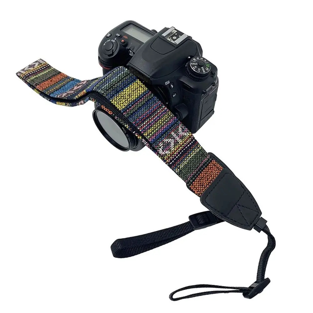 調節可能なカメラストラップベルト PUレザー レトロエスニッ - Camera Strap Leather のレビューと価格