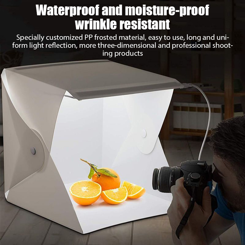 20cmポータブルフォトボックス写真撮影用折りたたみ式LED - Photography Composition のレビューと価格