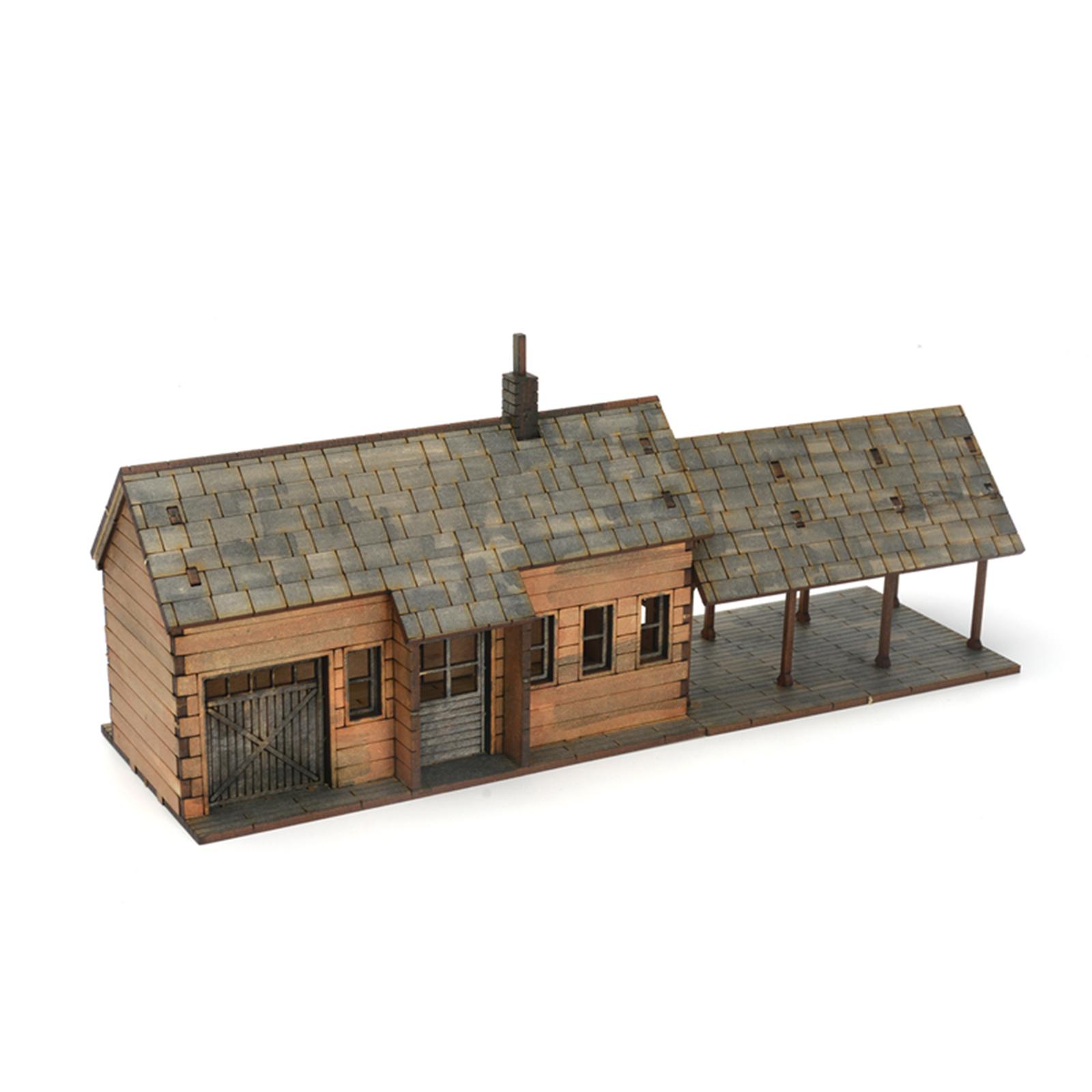 1:72 スケール建築建物モデル建築シーンモデル木製塗装未組 - Photography Desk のレビューと価格