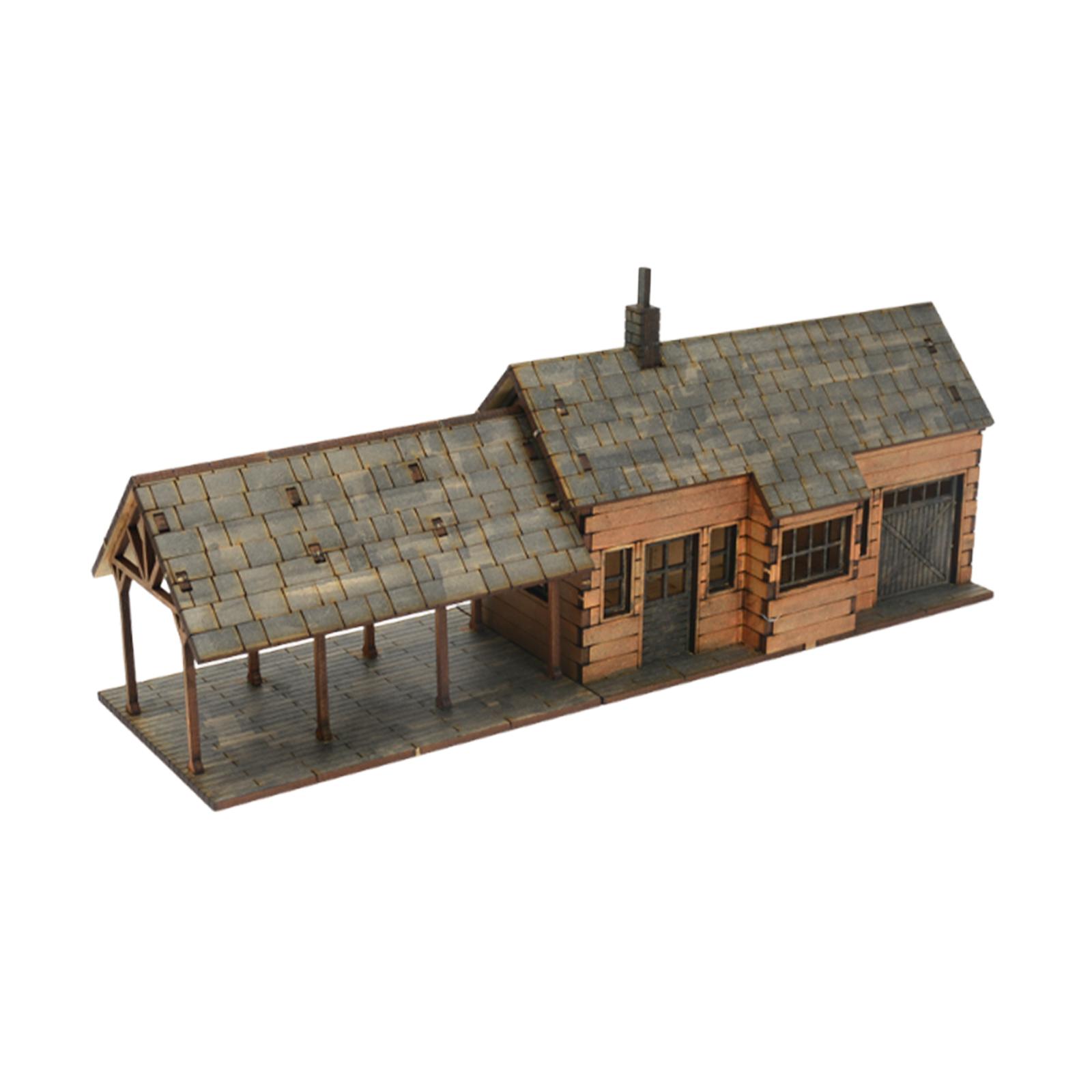 1:72 スケール建築建物モデル建築シーンモデル木製塗装未組 - Photography Desk のレビューと価格