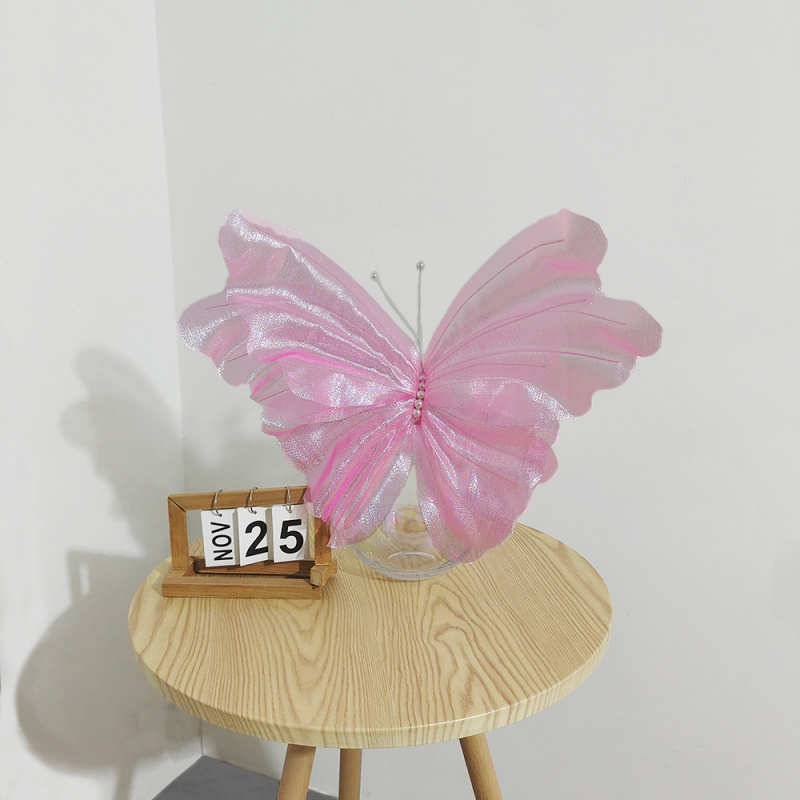 巨大な手作りシルクオーガンザ蝶、3D大型ガーゼフラワー、屋外 - Photography Graduation のレビューと価格