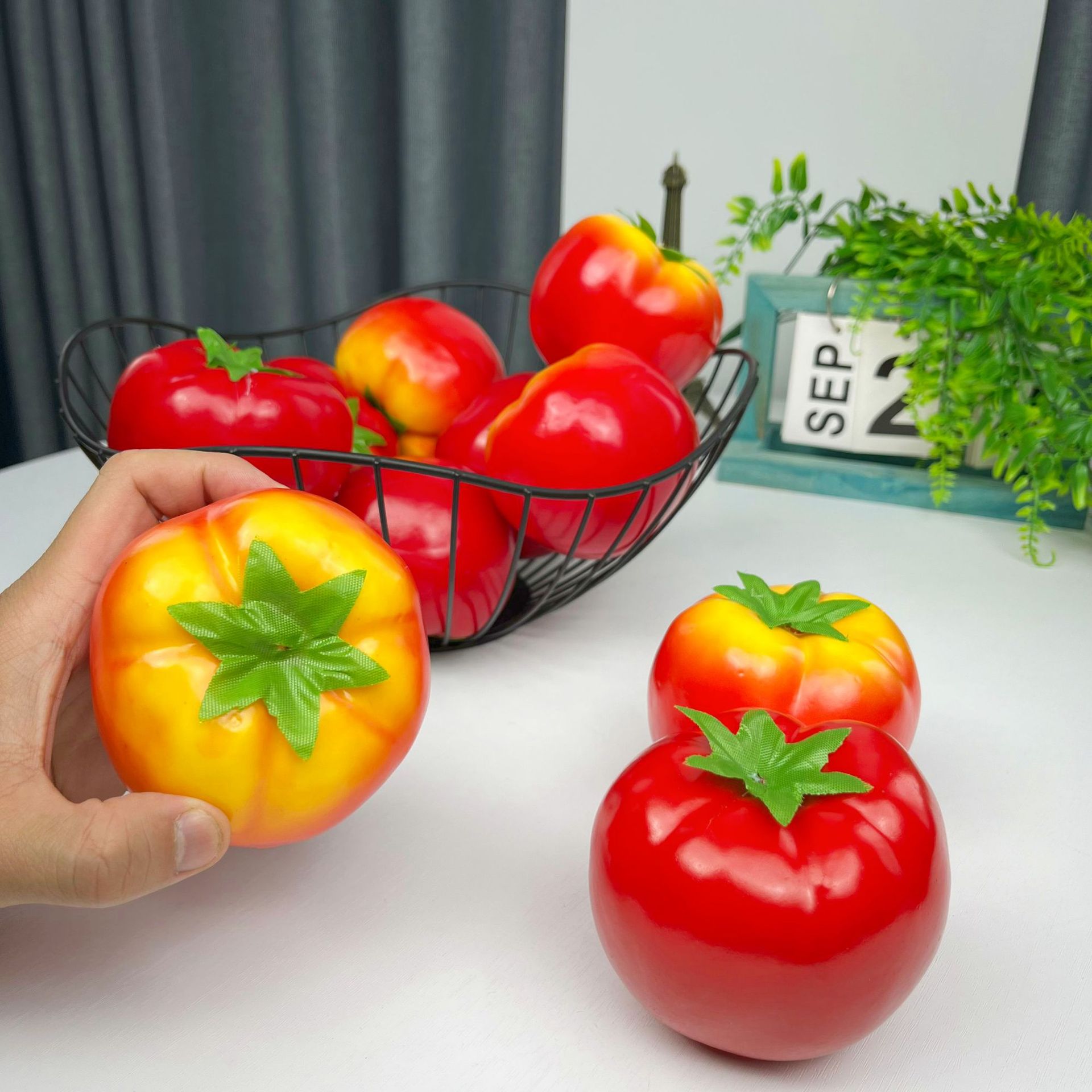 8個入り模造果物と野菜の卸売、フェイクトマトモデル、家の装飾 - Photography Graduation のレビューと価格