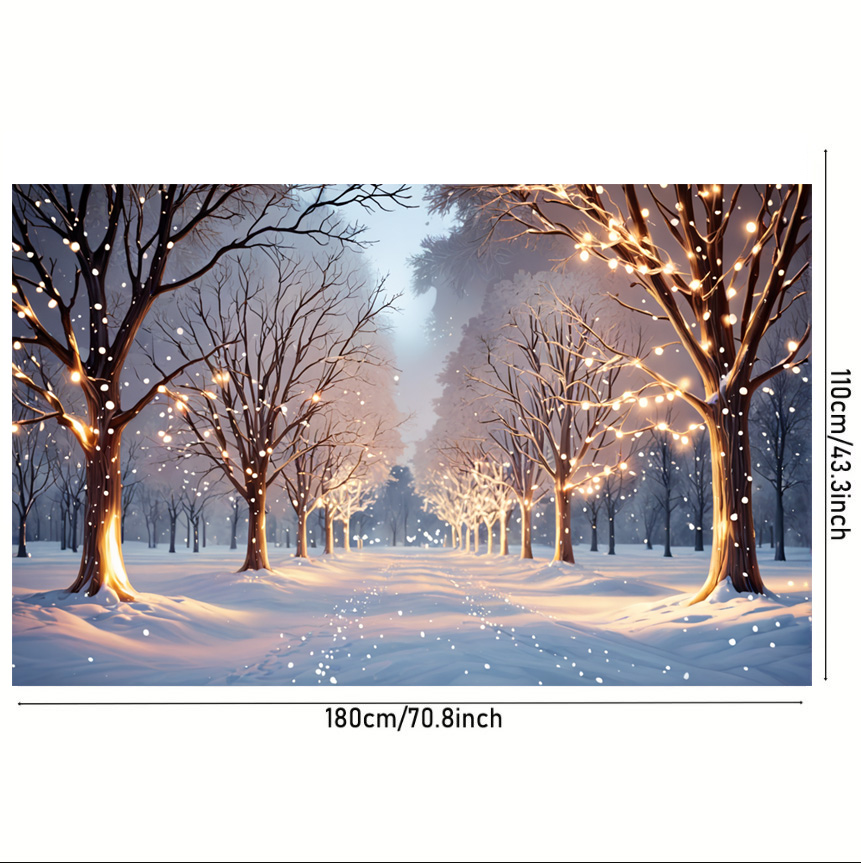 メリークリスマスの背景布、冬の雪に覆われた森の風景、クリスマ - Photography Of The Year 2025 のレビューと価格