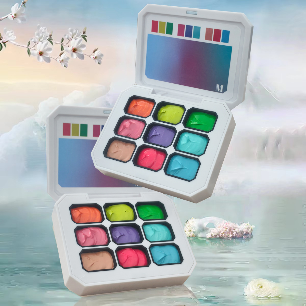 1pc 9 色ソリッドネイルポリッシュパットジェルペインティ - Photography Design のレビューと価格