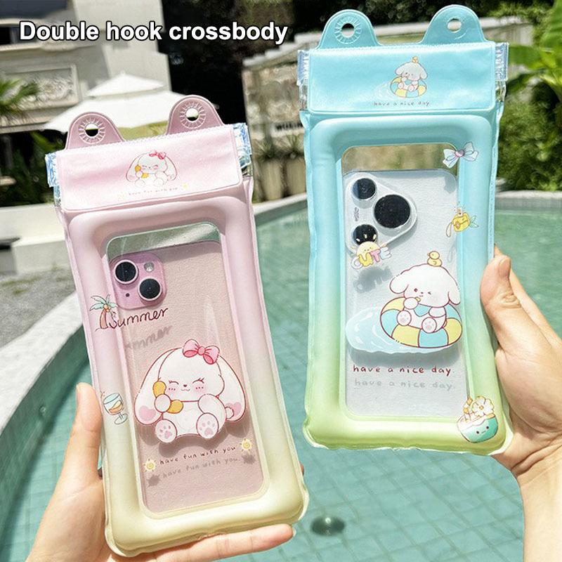 ユニバーサル漫画防水電話ケースポーチ、エアクッションフローテ - Photography Design のレビューと価格