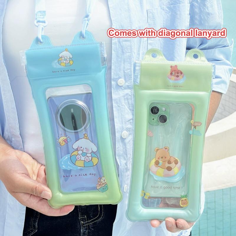 ユニバーサル漫画防水電話ケースポーチ、エアクッションフローテ - Photography Design のレビューと価格
